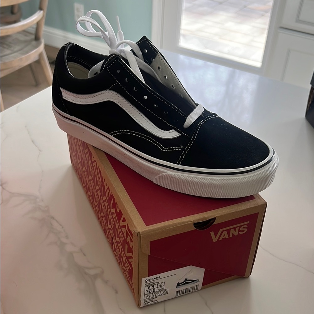 Vans Black and White Sneakers